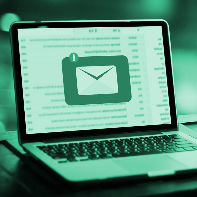 Notificación de Hacienda Ordenador con notificación