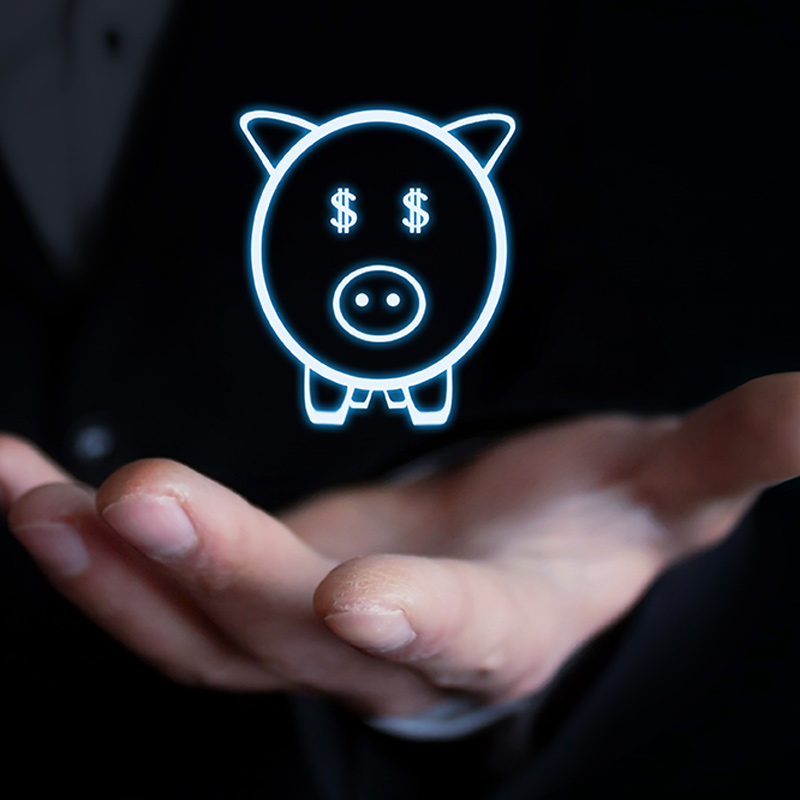 personalizado Imagen luminosa hucha cerdo